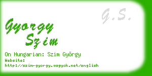 gyorgy szim business card