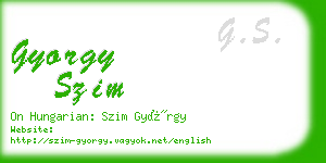 gyorgy szim business card